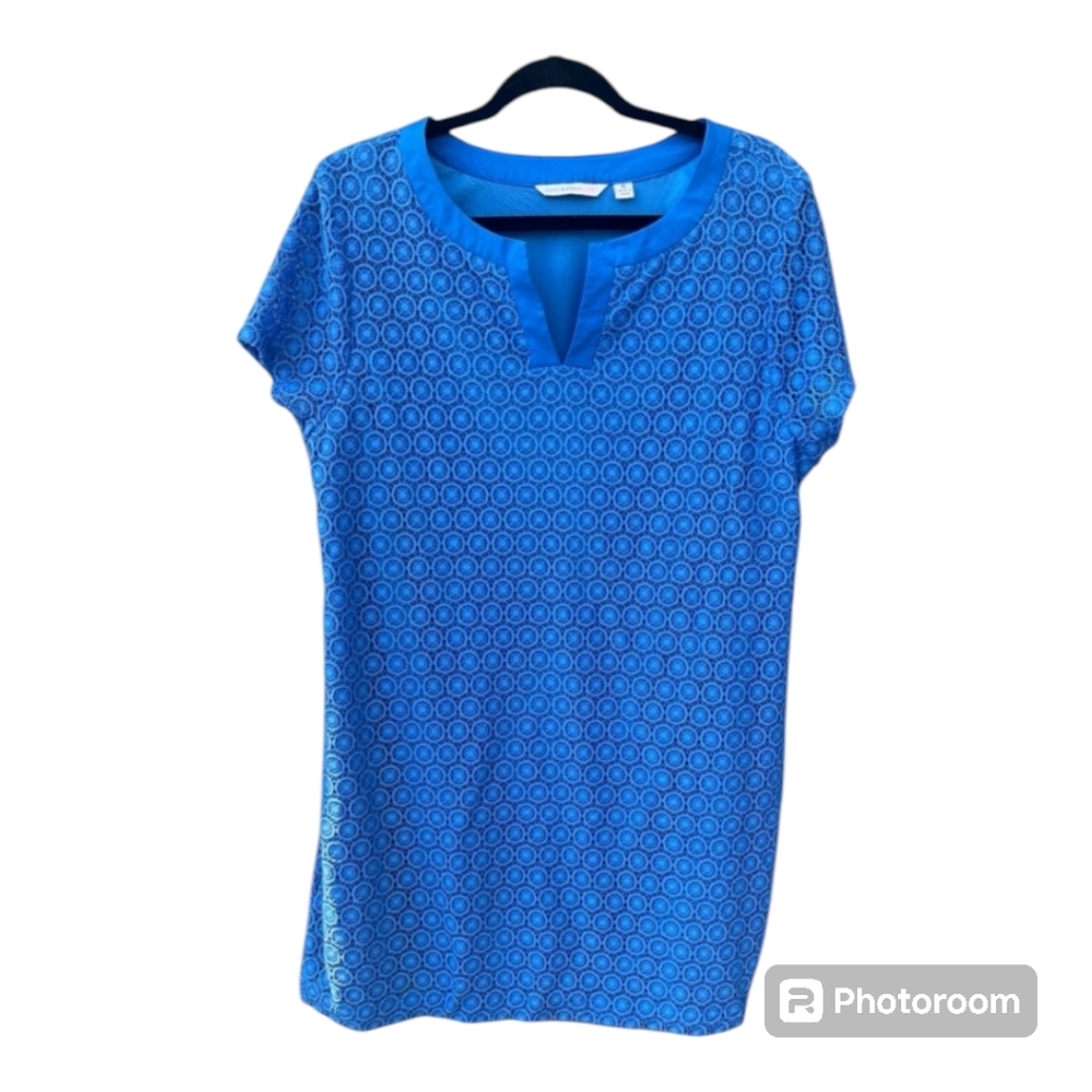 Isaac Mizrahi Blue Patterned Dress